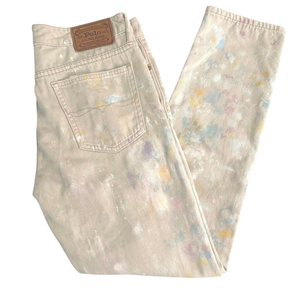 POLO RALPH LAUREN Aster paint splatter boyfriend Jean size 28 (6) - Picture 2 of 11